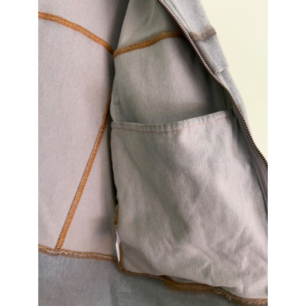 Hemsmith Jean Jacket Men’s Small Utility Zip Front Oversized Workwear Style Pock - Picture 13 of 13